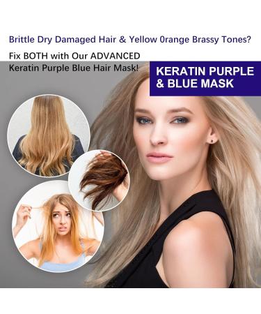 Keratin Purple Hair Mask for Blonde & Bleached Hair - Deep Conditioning Removes Copper & Yellow Tones Soothes & Moisturizes - Buy Online on GoSupps.com