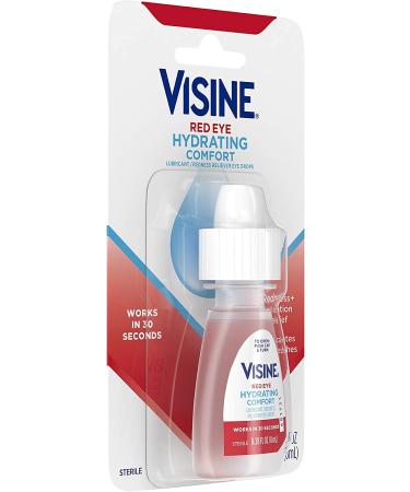 Visine Red Eye Hydrating Comfort Drops - Fast Relief for Red Eyes - 0.28 fl. oz - Buy Online on GoSupps.com