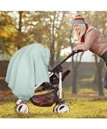 Light Green Musselin Breastfeeding Cover | Complete Coverage Breathable Cotton | Ideal for Easy Nursing & Baby View - Buy Online on GoSupps.com