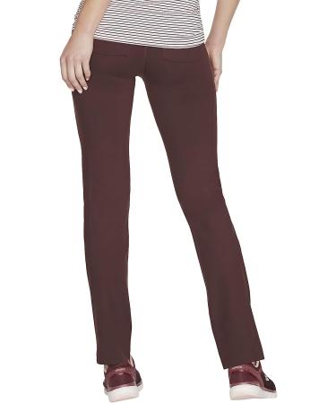 Skechers Women's Go Walk Straight Leg Pant - XX-Large - Burgundy/Brown - Buy Online on GoSupps.com