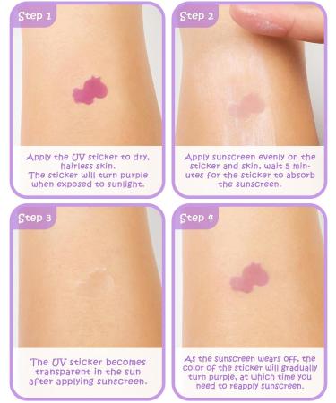UV Detection Stickers for Sunscreen - 120 Count Safe for Kids Reapply Reminder 4 Fun Patterns for Boys & Girls - Buy Online on GoSupps.com
