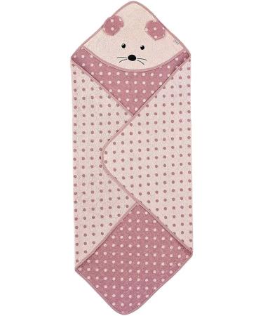 Sterntaler Mabel Hooded Towel for Babies & Children Embroidered Bath Towel in Pink 100x100 cm Cute Mouse Design - Buy Online on GoSupps.com