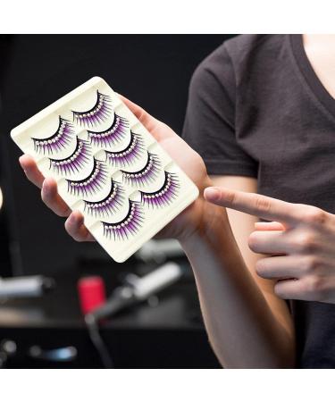 YangMeng Purple Diamond Eyelashes | Thick Exaggerated False Lashes for Cosplay & Dance Performance - Natural Look - Buy Online on GoSupps.com