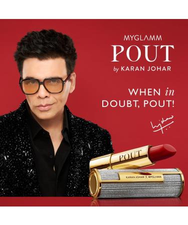 POUT by Karan Johar Tinted Plumping Lipstick - Glossy Petal Glow Finish Buildable Colour & Shine Moisturising Red Lipstick for Women 3.5g - Buy Online on GoSupps.com