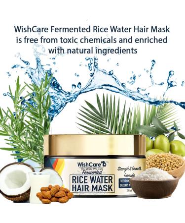 Fermented Rice Water Hair Mask | Strength & Growth Formula for Dry & Frizzy Hair - Sulphate Paraben & Mineral Oil Free - 200ml - Buy Online on GoSupps.com