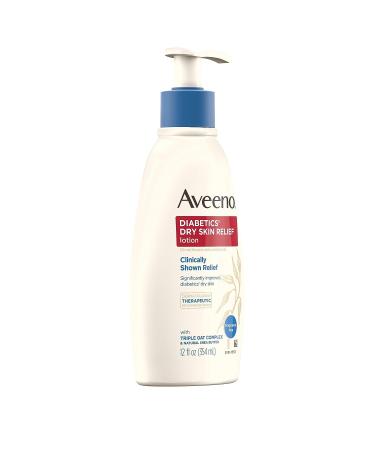Aveeno Diabetics' Dry Skin Relief Lotion | Triple Oat Complex, Shea Butter | Steroid-Free, Fragrance-Free, Dimethicone Skin Protectant | 12 fl. oz - Buy Online on GoSupps.com