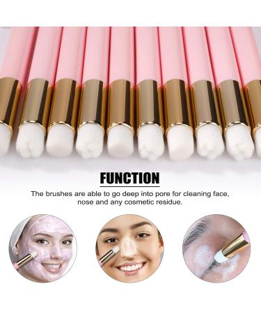 10 Soft Pink Eyelash Shampoo Brushes - Clean & Remove Eyelash Extensions | Gentle Facial & Pore Cleaning Tools - Buy Online on GoSupps.com
