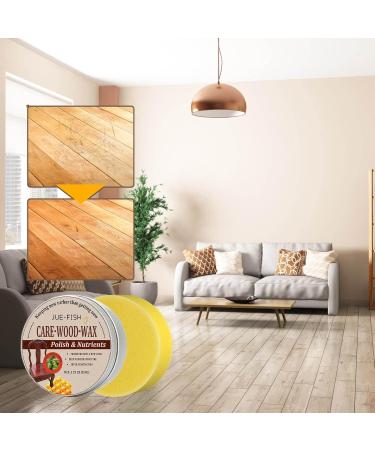 Furniture Wax | Healthy Safe Environmental Wood Cleaner | Bees Wax with Protective Layer Preserve Natural Beauty Beeswax Furniture Polish for Floor Tables Chairs 150g+sponge - Buy Online on GoSupps.com