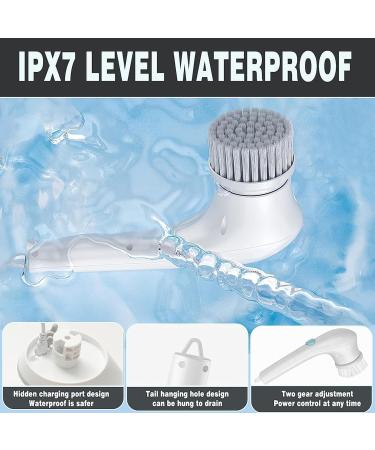 Electric Scrubber for Cleaning with 5 Changing Heads Mini Scrubber Machine USB Charging 360 Vibration Cleaning Power Shower Cleaner for Kitchen/Bathroom/Floor/Car/Glass - Buy Online on GoSupps.com