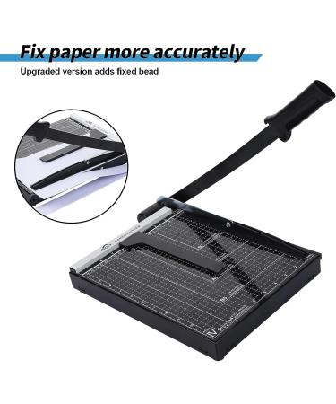 ISDIR Paper Cutter Guillotine  12 Inch Paper Cutting Board  12 Sheets Capacity  Heavy Duty Metal Base  Dual Paper Guide Bars  Professional Paper Cutter and Trimmer for Home  Office (12'' Black) - Buy Online on GoSupps.com
