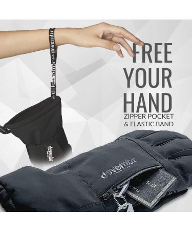 devembr Ski Gloves Waterproof  Warm Snowboard Gloves with Wrist Guard  XS/S/M/L Black Medium - Buy Online on GoSupps.com