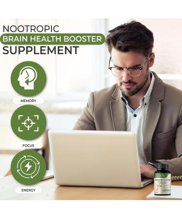 Ginkgo Biloba & Ginseng Korean Red Panax Extract - Brain Memory Supplement for Performance Energy & Immune Support - Nootropic for Mental Function - 60 Capsules - Buy Online on GoSupps.com