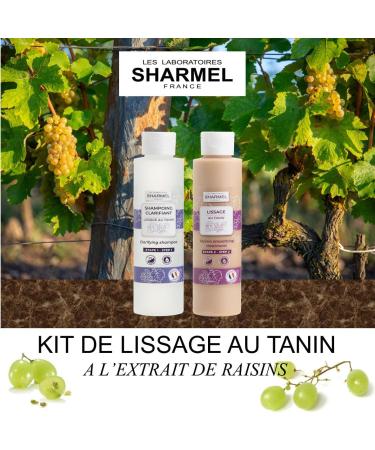 TANIN STRAIGHTENING KIT WITH GRAPE EXTRACT - 0% SILICONE - 0% SULFATE - 0% FORMALDEHYDE - Made in France - 300ml (2x150ml) - Buy Online on GoSupps.com