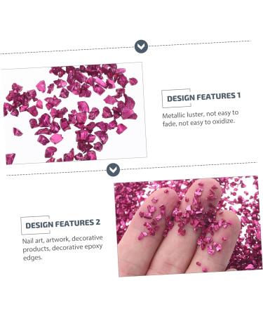 1 Glass Chip Nail Jewels Rhinestones Glass Epoxy Fillers Chips in Bulk Crushed Glass Ornaments Small Nail Art Rhinestones Polymer Clay Mat Nails Gems Bottle Accessories Irregular 0.5X0.3cm Rosy - Buy Online on GoSupps.com
