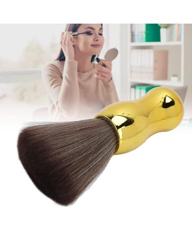 Haircutting Neck Duster Brush Salon Home Barbershop Hair Sweeping Brush Soft Nylon Professional Barber Handle Tool for Women Men Face Neck Gold - Buy Online on GoSupps.com