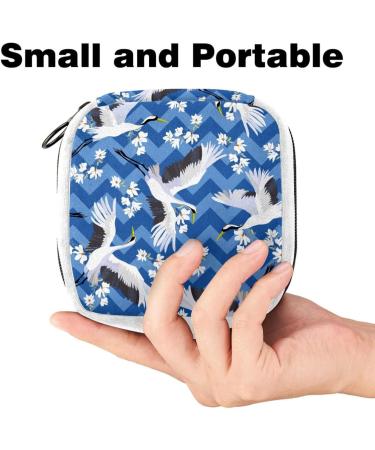 Sanitary Napkin Storage Bag | Period Tampon Makeup Pad Pouch | Animal Birds Flowers Color528 - Buy Online on GoSupps.com