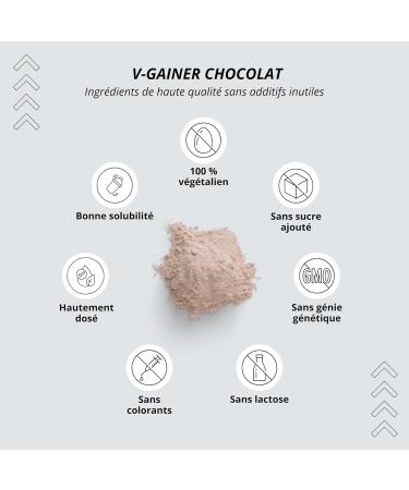 WEIGHT & MASS GAINER Vegan - Chocolate 2 kg - High calorie drink for weight gain and weight gain - V-GAINER without maltodextrin and sugar - Buy Online on GoSupps.com
