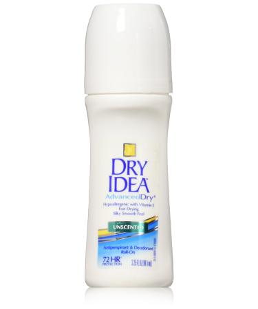 Dry Idea Anti-Perspirant Deodorant Roll-On Unscented 3.25 oz (Pack of 6)