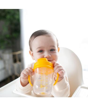 Dr. Brown's Milestones Baby's First Straw Sippy Cup 6m+ 9 oz Vintage Yellow - Buy Online on GoSupps.com