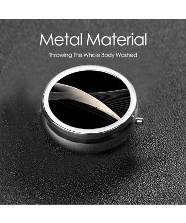 Abstract Curves Round Pill Box - 3 Compartment Portable Organizer for Travel & Purse | Ideal for International Shipping - Buy Online on GoSupps.com