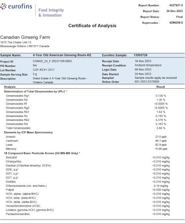 Vigorwell Premium 4-Year Bulk American Ginseng (1LB/454G/16OZ X 3 Bags)-Value Pack Save 15% - Buy Online on GoSupps.com