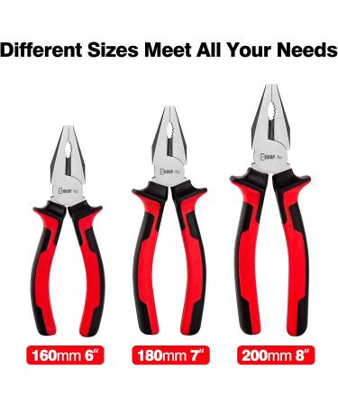 Sharp-tec Combination Pliers 200mm Multifunction Pliers with Wire Cutting/Crimping/Wire Twisting/Pulling and Nails Removing 8-inch Professional Combination Wire Pliers Combination Plier 200MM - Buy Online on GoSupps.com