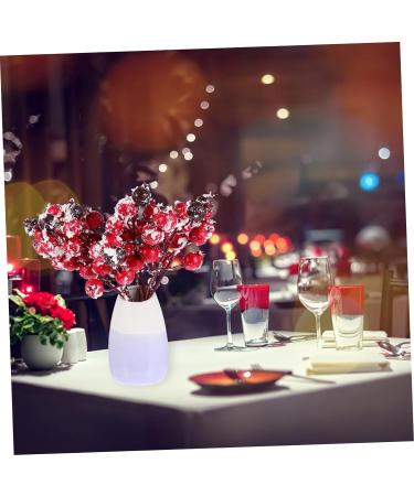 HOMSFOU 10pcs Simulation Snow Pink Fruit Xmas Photo Prop Household Decor Crafting Supplies Christmas Berry Picks Home D cor Home Decor Simulation Red Berry Foam Banquet Wreath Holly - Buy Online on GoSupps.com