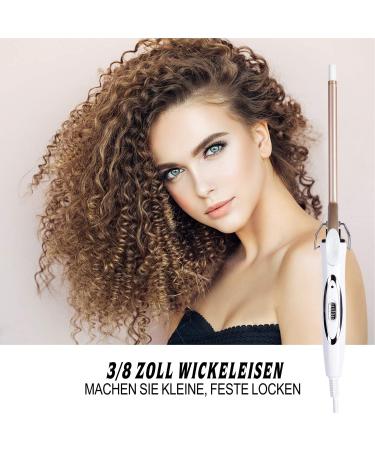 Reyke 9mm Mini Curling Iron - Professional Ceramic Adjustable 120-220 Fast Heating Includes Heat-Resistant Glove & Hair Clips for International Shipping - Buy Online on GoSupps.com