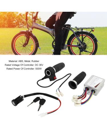 SPYMINNPOO 36V 500W Ebike Motor Controller Kit - Brushless Electric Bicycle Controller with Universal Throttle Grip & Ignition Switch - Buy Online on GoSupps.com