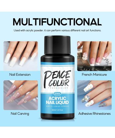 PEACECOLOR 30ML Acrylic Liquid Non-Yellowing Monomer for Acrylic Nails Acrylic Powder Professional Acrylic Liquid for Nail Art DIY at Home Beauty Gifts for Women Girls color 161 - Buy Online on GoSupps.com