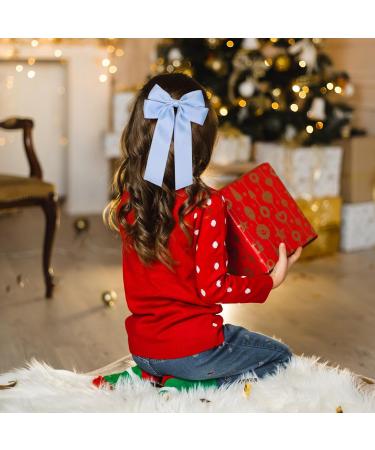 2 Pack Bow Hair Clips Pink Hair Bows for Women Girls Large Bow Clips Hair Barrette Hair Accessories(Light Blue) - Buy Online on GoSupps.com