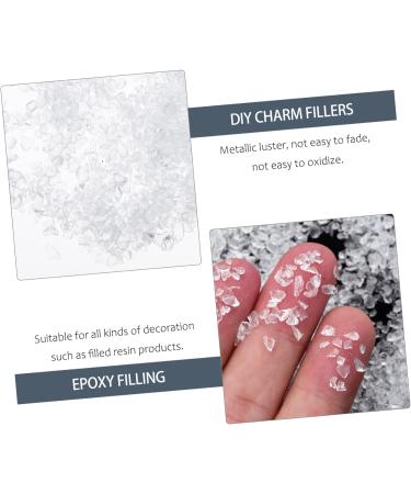 WOONEKY 1 Glass Chip Diy Crafts Colored Glass Epoxy Filling Metal Filler Nail Tech Accessories Joint Holders Bulk Crushed Crystal Chips Nail Art Stone Nail Gem Nail Stickers Manicure 0.5X0.3cm transparent - Buy Online on GoSupps.com