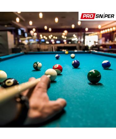 PROSNIPER Billiard Balls Set - 16 Premium Pool Balls with Cue Tips, Blue Chalk - 6 oz, 2.25 inches - Made of Pure Resin - Pool Table Accessories for Beginners & Professionals - Buy Online on GoSupps.com