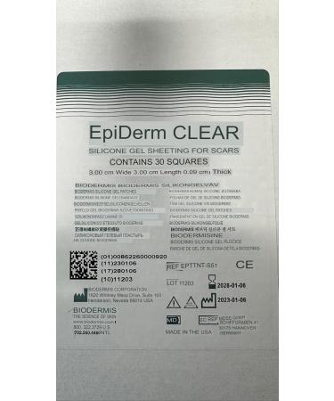 Epi-Tabs Silicone Scar Sheets | 30 Clear Squares | 1.25x1.25 in | Biodermis - International Shipping - Buy Online on GoSupps.com