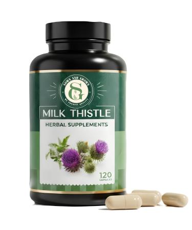 Sownandgrown Milk Thistle 250mg- 120 Capsules | Silymarin Extract | with Glutathione, Zinc & Choline | Liver Cleanse Detox & Repair | Gentle Daily Liver Support Supplement