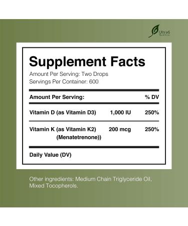 Vitamin D Drops with Vitamin K2 for Supreme Absorption | Liquid D3 Supplement for Women, Men, Kids - Buy Online on GoSupps.com