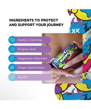 ROLLING BUDDY Pre and Post Rave Recovery Shot - Rave Safely No 5HTP Jaw Clench Relief Essential Vitamins for Brain & Body Protection Before and After Rave Antioxidant Shot 2-Pack (1) - Buy Online on GoSupps.com