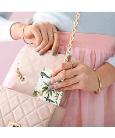 Luxury Leather Lipstick Case with Mirror - Mini Lip Gloss Organizer | Stylish Dot Palm & Crocodile Design - Buy Online on GoSupps.com