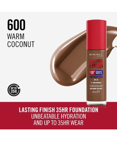 Rimmel Lasting Finish 35HR Foundation in 600 Warm Coconut - Buy Online on GoSupps.com