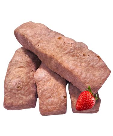 Himalayan Yak Puff Bars (1 LB Bag) - Yak Cheese Dog Chews - Natural Microwaved Crunchy Puff Treats - Protein Rich Yak Milk Puffy Treats - Dog Chew Treat All Natural (Large Strawberry) Strawberry 89.6 g (Pack of 5)