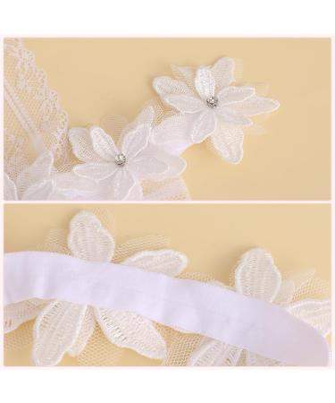 Flower Baby Headband Cute Baby Headbands Soft Lace Newborn Headbands Elastic White Flower Newborn Baby Headbands Girl Hair Accessories for Baby Girls - Buy Online on GoSupps.com
