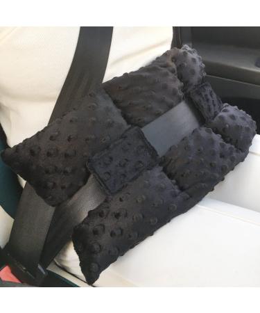 Ostomy Seatbelt Pillow Ostomy Seat Belt Protector for Driving Stoma Guard Colostomy Bag Cover Supplies Ileostomy Urostomy Support Riding Cushion Minky Dot Black
