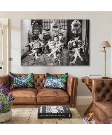 VIQUTRG Vintage Beauty Salon Art Poster - Barber Shop Aesthetic Canvas Print for Room Decor (08x12inch) - Unique Wall Art for Little Daughters - Buy Online on GoSupps.com