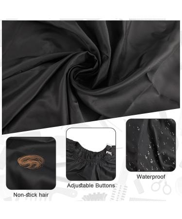 NICEMOVIC Hair Cutting Cape & Accessories - Professional Barber Supplies with Neck Duster & Brush for Salon Styling (Black - Buy Online on GoSupps.com