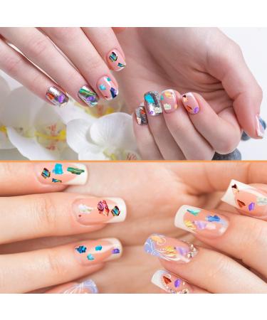 36 Boxes Seashell Nail Glitter Sequins - Multicolored 3D Laser Flakes for Nail Art Design - Buy Online on GoSupps.com