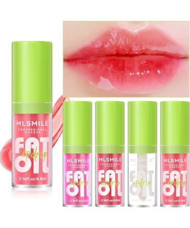 LOPHE 4Pcs Plumping Lip Oil Makeup Lip Gloss Set Crystal Jelly Lip Care Oil Long Moisturizing Lip Gloss Tinted Lip Oil Non-Sticky FInish High-Shine 12 Hours Hydrating Light Liquid Lipsticks 4PCS-A - Buy Online on GoSupps.com