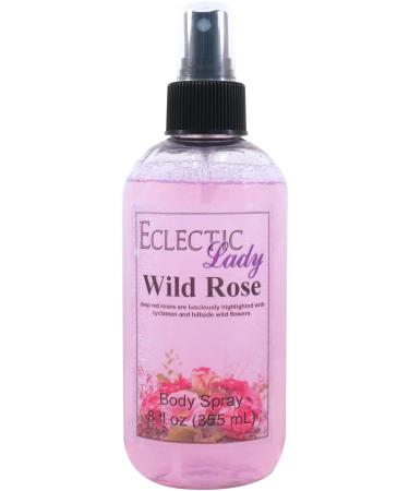 Wild Rose Body Spray (Double Strength) 8 ounces Body Mist for Women with Clean Light & Gentle Fragrance Long Lasting Perfume with Comforting Scent for Men & Women Cologne with Soft Subtle Aroma 8 Fluid Ounces (Double Strength)