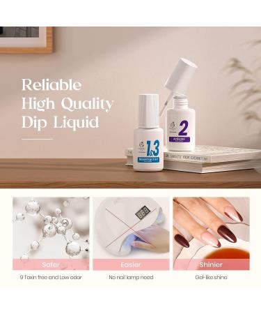 Beetles Dipping Powder 6 Colors Nude Pink Glitter Dip Nails Kit for French Manicure - No LED Lamp Needed - Buy Online on GoSupps.com