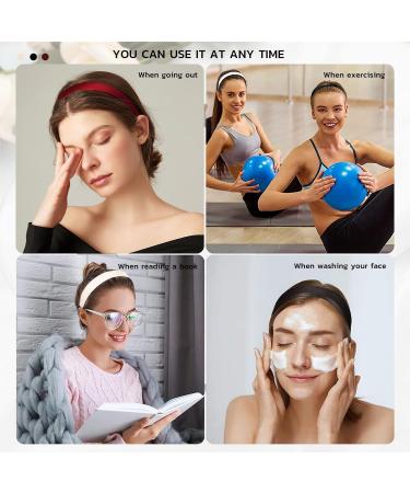 Shop 3-Pack Satin Hard Headbands | Slipproof Hair Bands for Women | Perfect Gift for Wife or Girlfriend - 2.5 cm Wide - Buy Online on GoSupps.com