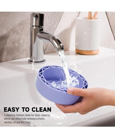 LELE LIFE Makeup Brush Cleaner Mat with Drying Rack Silicone Makeup Brush Cleaning Mat Scrubber Bowl Make Up Brush Cleaner Pad for Cosmetic Brushes Purple - Buy Online on GoSupps.com